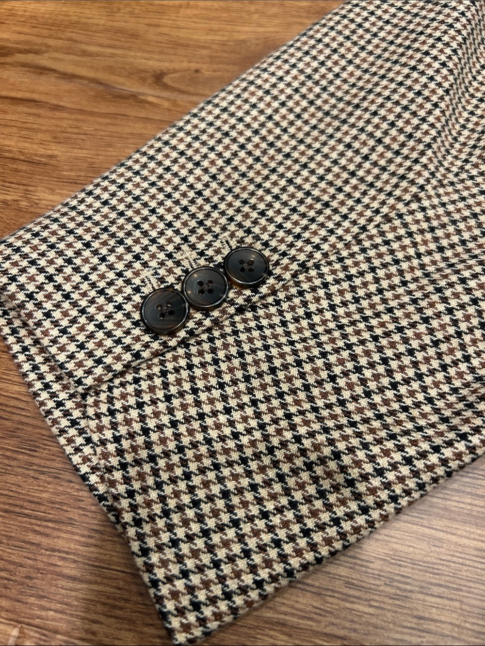 Talbots Plus Petite Relaxed 90s Blazer Autumn Check Brown Houndstooth Women 22wp - Picture 16 of 16